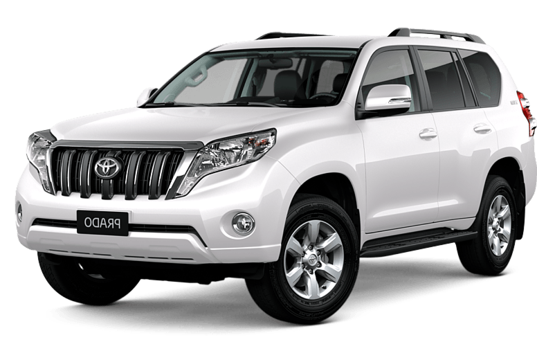 white toyota prado