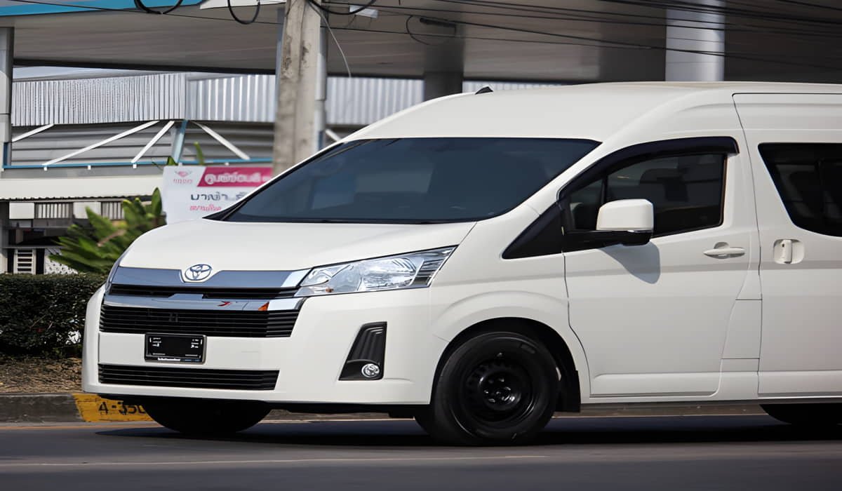 van for large group car lift UAE